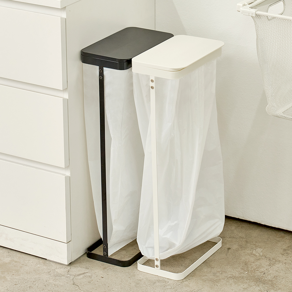 [단독]1+1 레트로 가비지백 스탠드 재활용 분리수거함 슬림형 2P 세트 (+전용비닐)