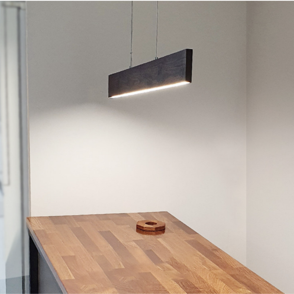 슬림라인 월넛 원목 펜던트조명 1000 LED 30W 리니어 주방등 - 상세 이미지 3