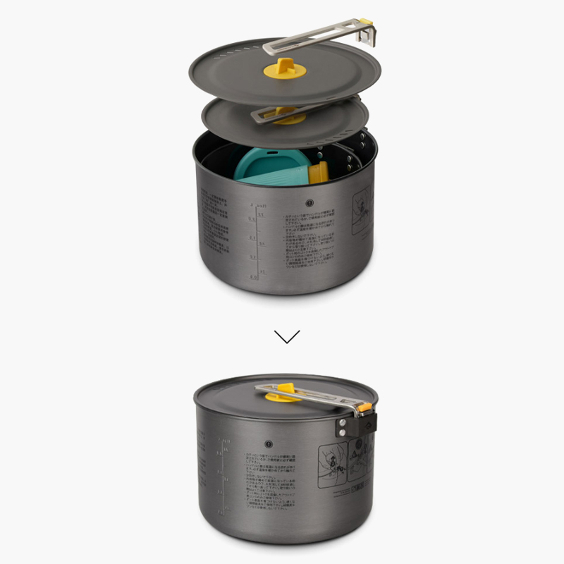 씨투써밋 프론티어 UL 팟 세트 6P 백패킹 코펠 경량 냄비 식기