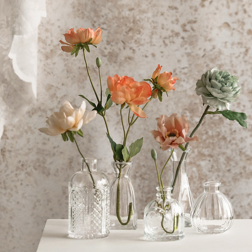 커피 테이블 미니 유리 인테리어 오브제 화병 디퓨저 감성 드라이 플라워 공병 유리병 A소