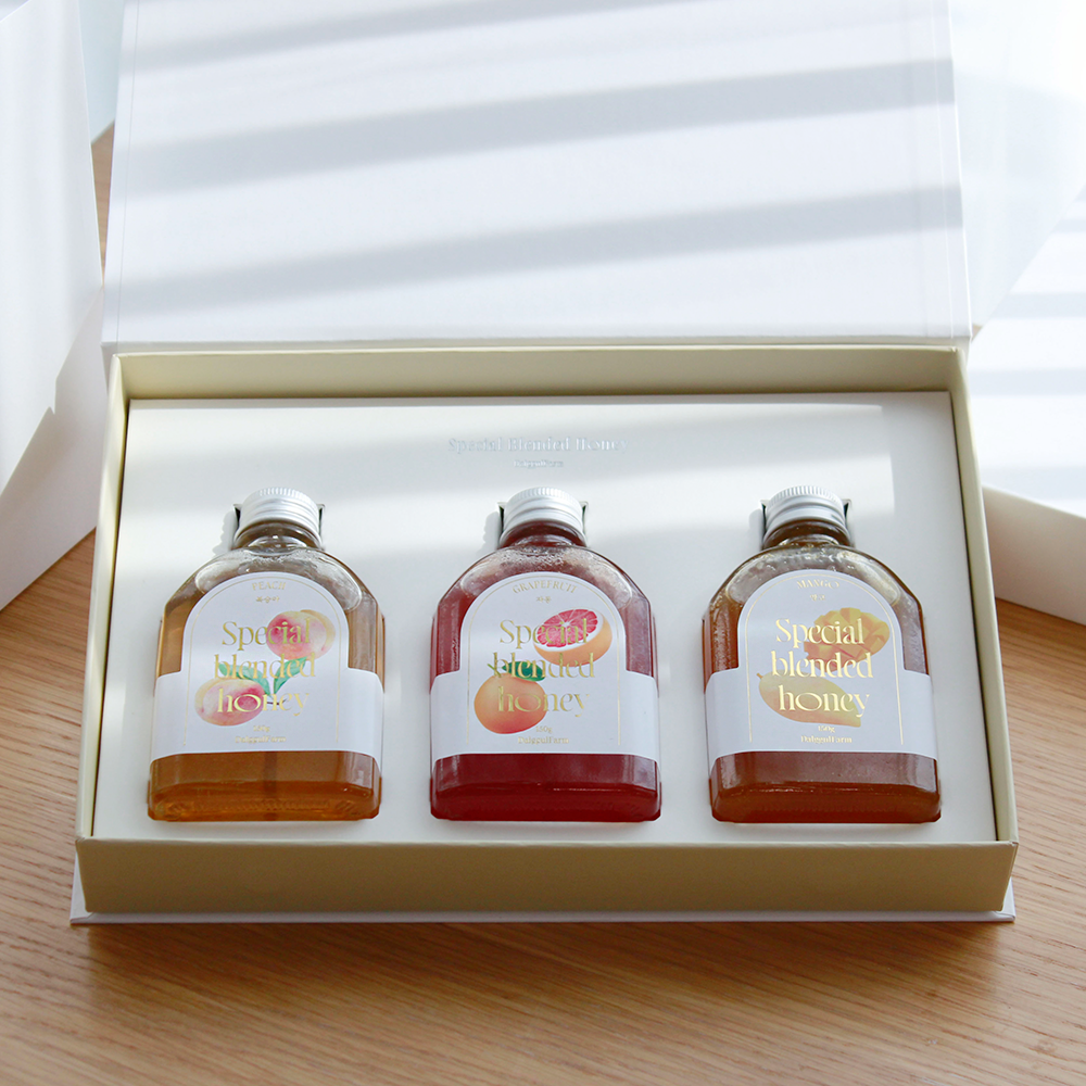 순수 벌꿀 결혼식 상견례 선물세트 선생님 배도라지 생강 과일 청 차 허니 명절 돌 답례품 - 상세 이미지 4