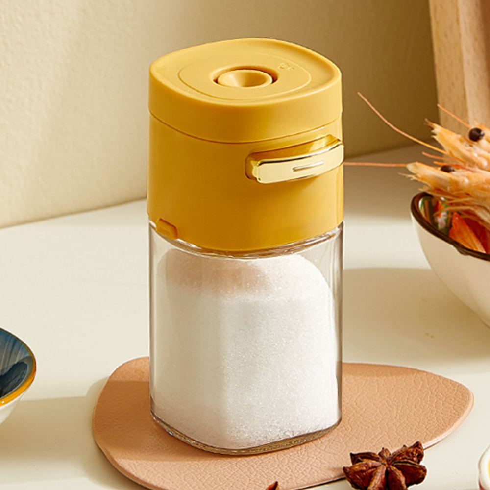 모던 원터치 조미료통 소금통 세트 밀폐 파우더 후추통 유리양념병 보관용기 - 상세 이미지 4
