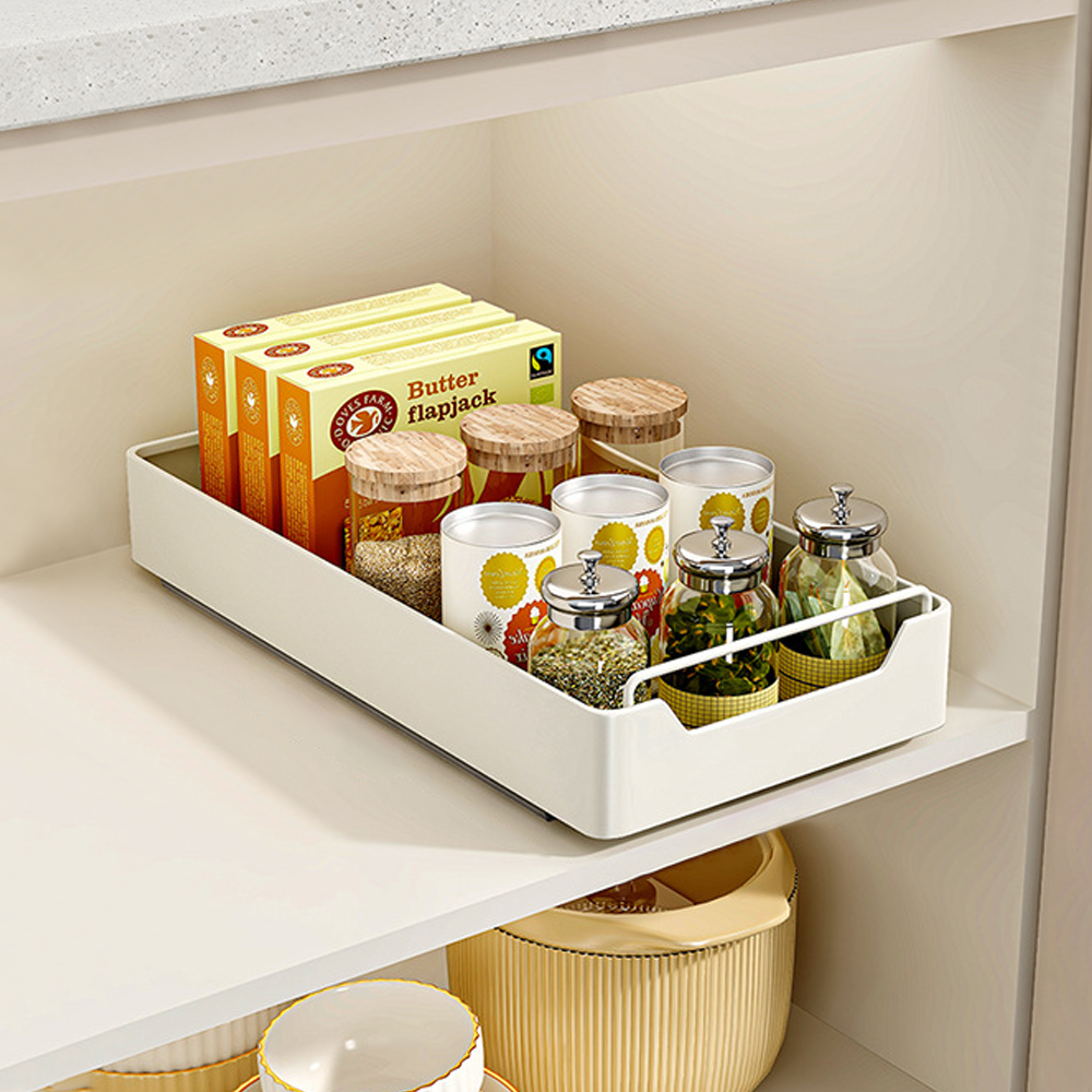주방 슬라이딩선반 레일 선반 싱크대하부장 양념통 양념 정리대 XS사이즈