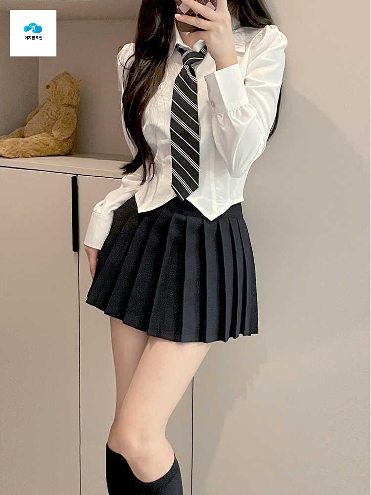 컨셉 영국 룩 코스프레 체크 하이틴 일본 교복 - 상세 이미지 3