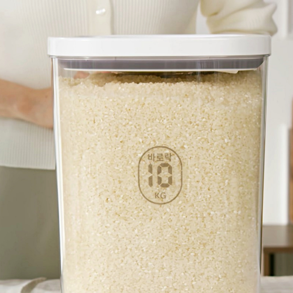 바로락 독일 코겔 진공 쌀통 원터치 진공 틈새 계량 밀폐 잡곡통 쌀보관함 5kg - 상세 이미지 4