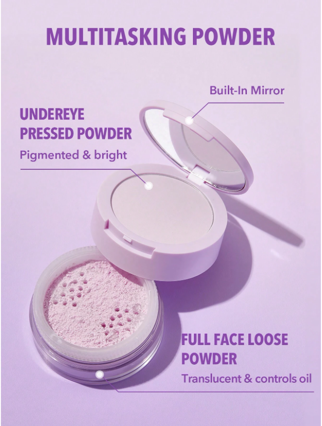 쉬글램 파우더 라벤더 컬러 듀얼 sheeglam insta ready powder - 상품 이미지