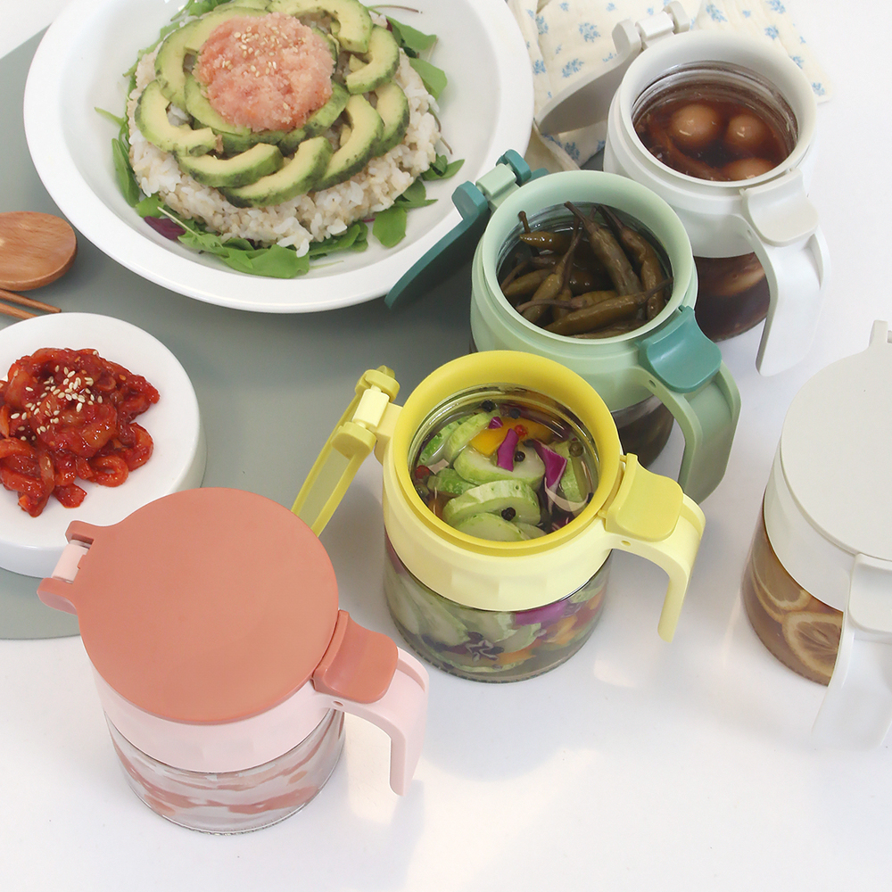 시노글라스 반찬통 반찬용기 젓갈 고추장 된장통 밀폐반찬통 350ml - 상세 이미지 2