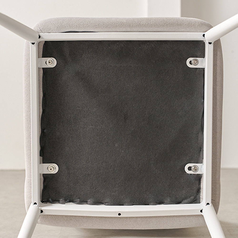 허리편한 식탁의자 화이트 테이블의자 패브릭 다이닝체어 아쿠아민트