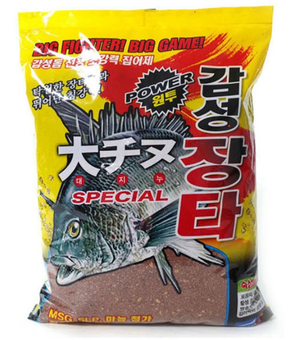 낚시여행 감성장타 대지누 스페셜 2kg 1봉지 압맥 감성돔 집어제 파우더 밑밥