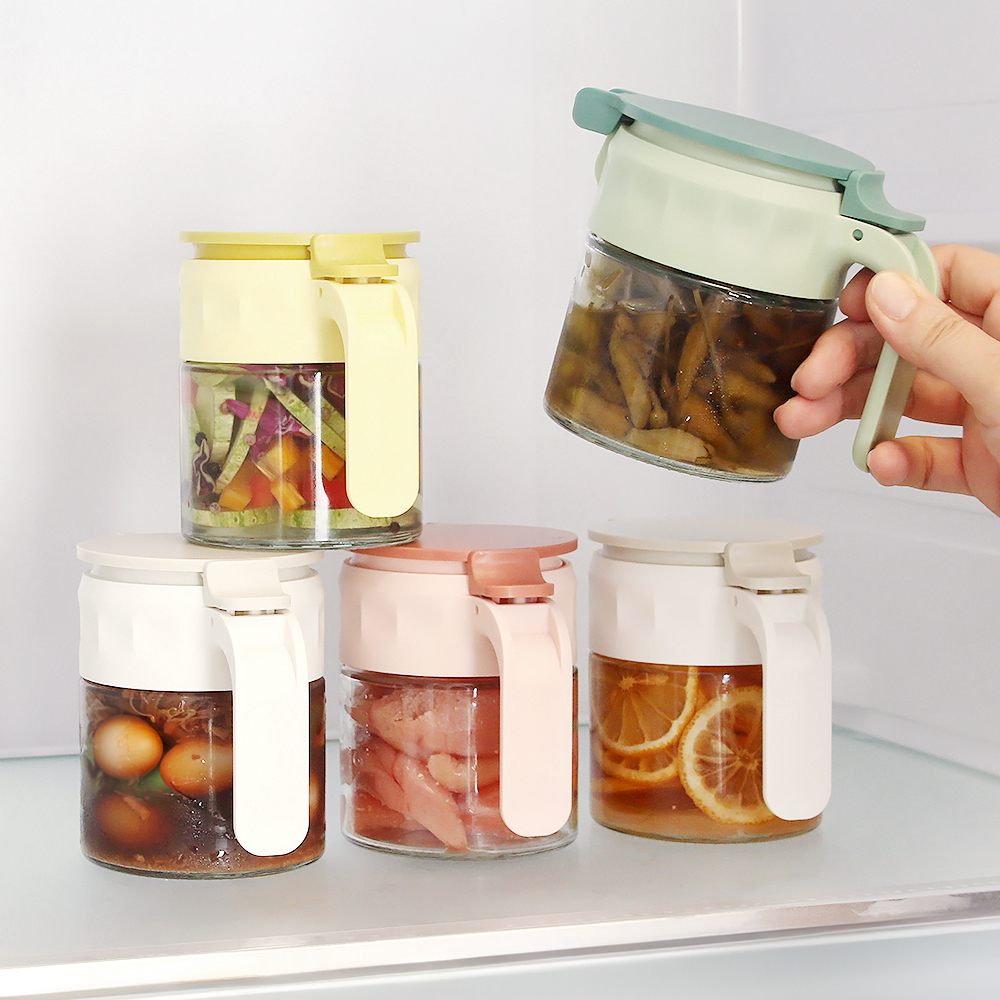 시노글라스 반찬통 반찬용기 젓갈 고추장 된장통 밀폐반찬통 350ml - 상세 이미지 3