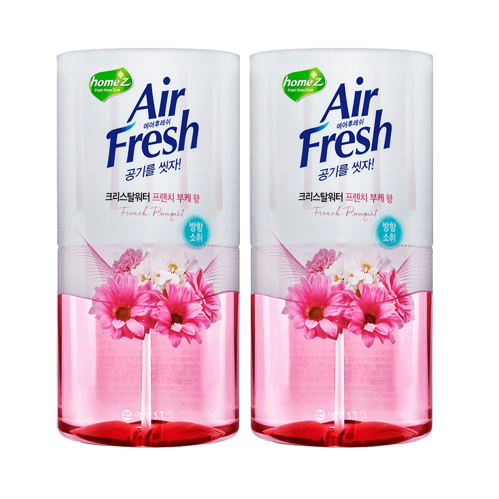 홈즈 에어후레쉬 크리스탈워터 실내방향제 400ml 아시안허브 1개 그린애플 1개 : 에스유컴퍼니