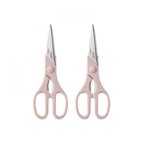 LOCKNLOCK 컬러풀 주방가위 22cm 핑크 2개 : 쿠쓰