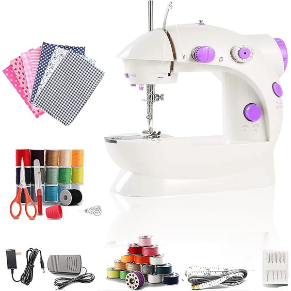 Flying Banana 가정용 미싱 가죽 재봉틀 미니 조절식 2단 2나사 풋 페달이 휴대 Stable Mini Sewing Machine : 에이틴직구