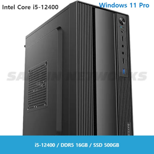 PCKOREA 업무처리용 인텔 i5-12400 내장그래픽 Windows 11 Pro FPP 사무용 조립컴퓨터 [i5-12400/DDR5 16GB/SSD500GB]