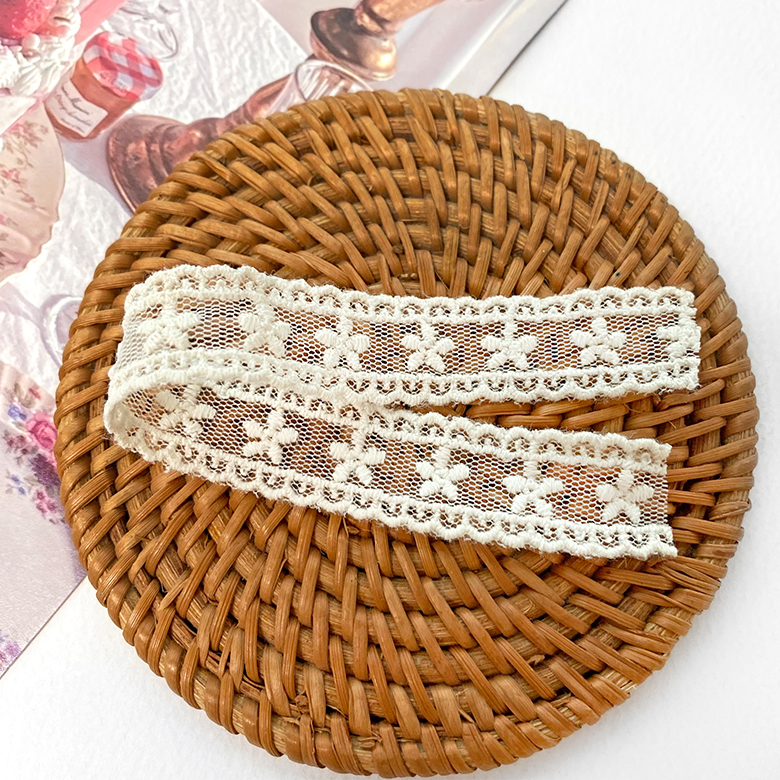 (국산) 4종 면 망사 레이스 리본 장식 레이스 리본공예 (1마) - 상세 이미지 4