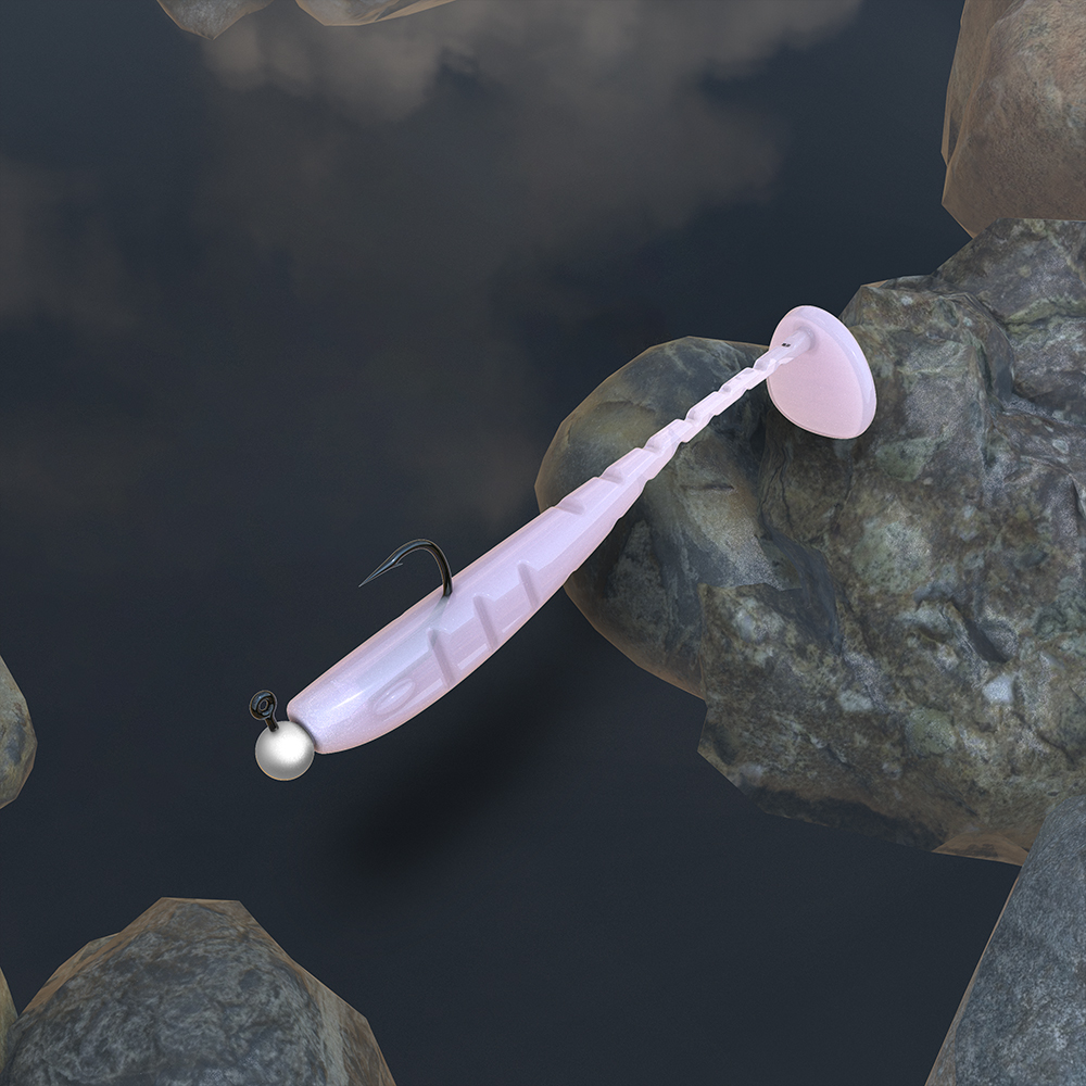 텐지 스쿱쉐드 배스웜 송어웜 쏘가리웜 3인치 쉐드웜 그린펌킨, 7.6cm(3인치) - 상세 이미지 2