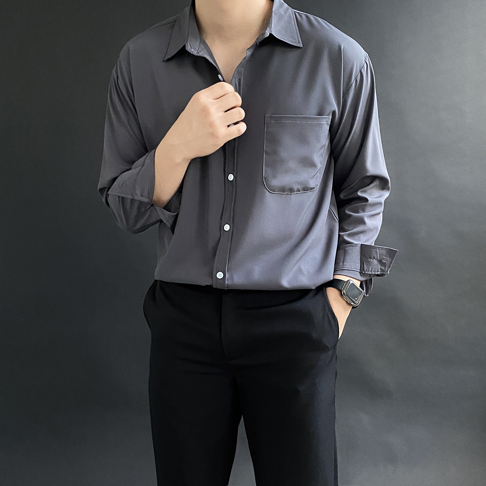 남성여름긴팔남방 남성여름와이셔츠 - 상세 이미지 4