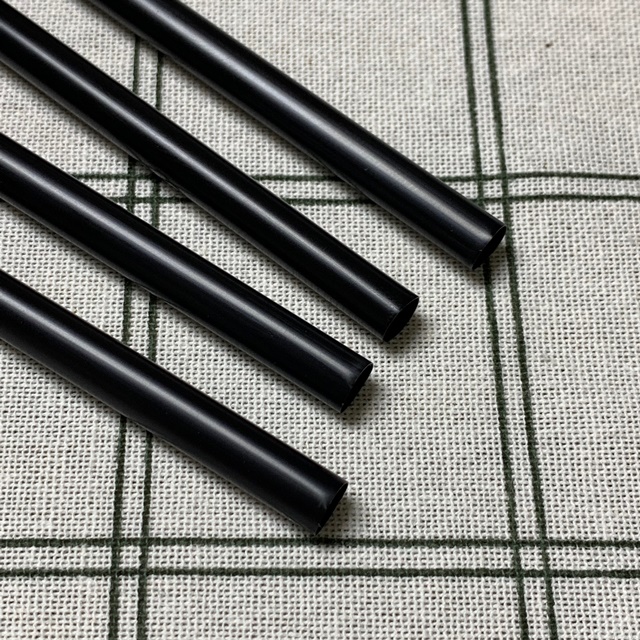 일회용 스트로우 일자 검정빨대 7mm 25cm 1박스 10000개 - 상품 이미지