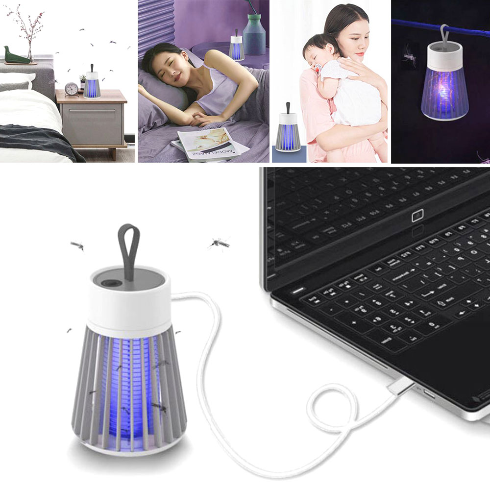 저소음 무선 모기퇴치기 휴대용 led 내장형 배터리 2IN1 무드등 - 상품 이미지