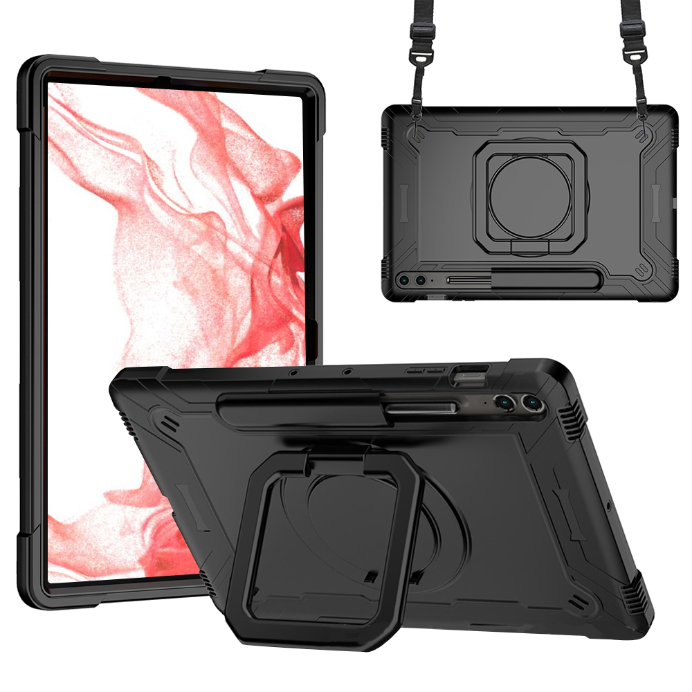 갤럭시탭 S9 FE 플러스 케이스 범퍼 스퀘어 스트랩 아머 인디핑크, 탭 S9 FE+/S9+ - 상세 이미지 5