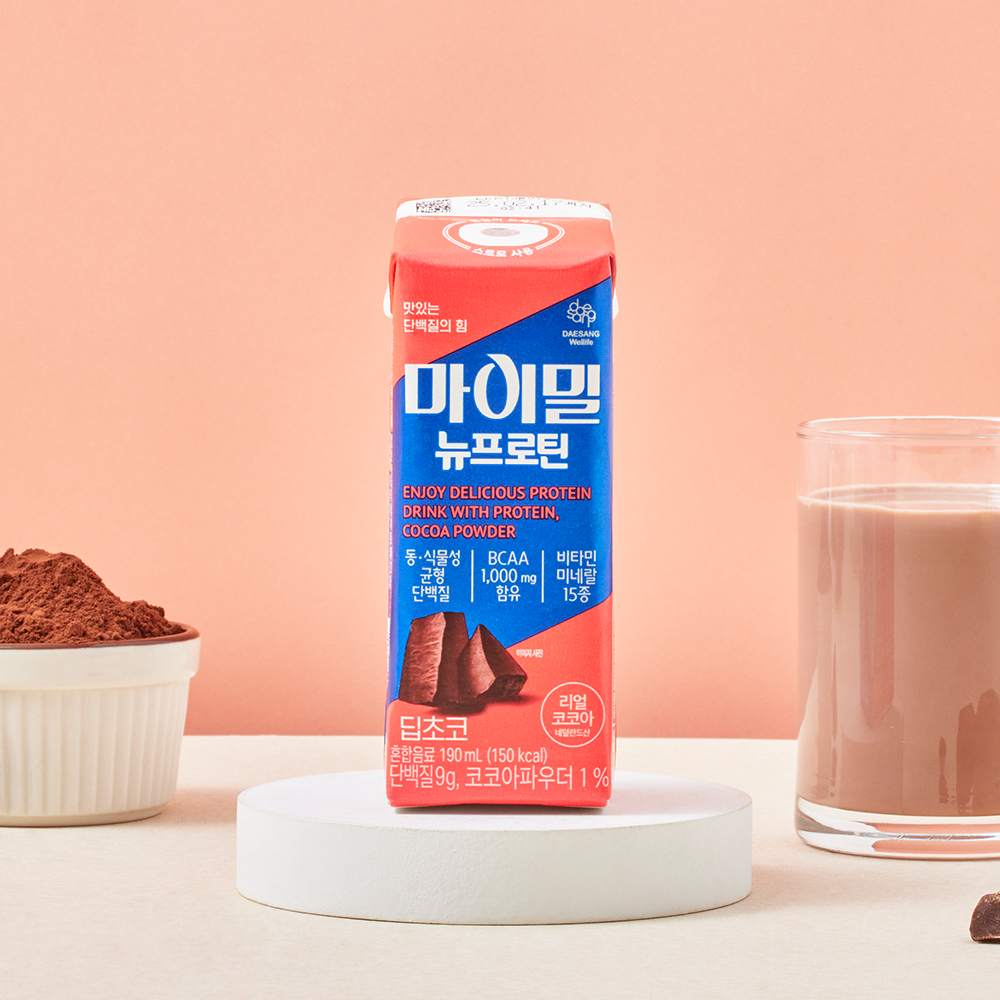 마이밀 뉴프로틴 딥초코 190 mL 30팩 단백질 음료 맛있게 먹은 솔직 후기 - 대표 이미지