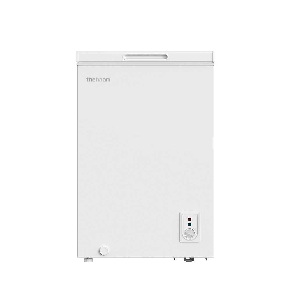 더함 소형 미니 냉동고 스탠드 뚜껑형 냉동고 화이트 99L