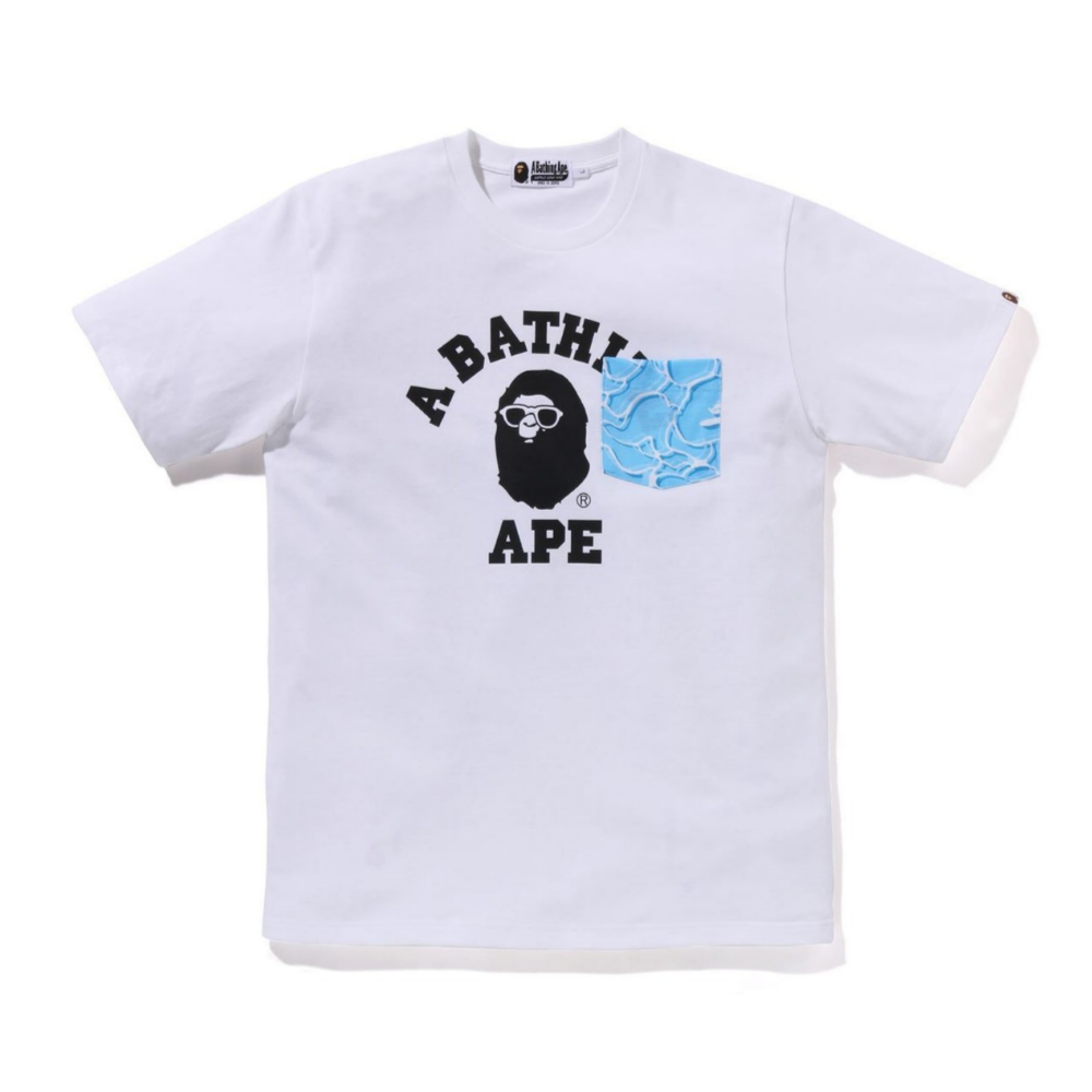 베이프 반팔티 ABC SEA SURFACE CAMO POCKET COLLEGE 1K70-109-001 - 상품 이미지