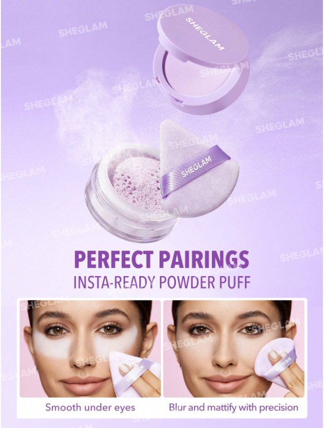 쉬글램 파우더 라벤더 컬러 듀얼 sheeglam insta ready powder - 상세 이미지 3