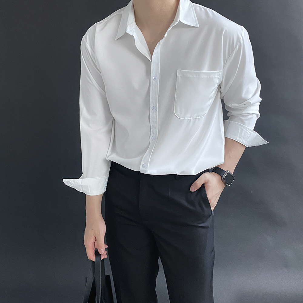남성여름긴팔남방 남성여름와이셔츠 - 상세 이미지 5