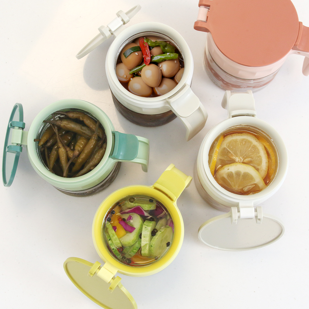 시노글라스 반찬통 반찬용기 젓갈 고추장 된장통 밀폐반찬통 350ml - 상세 이미지 5