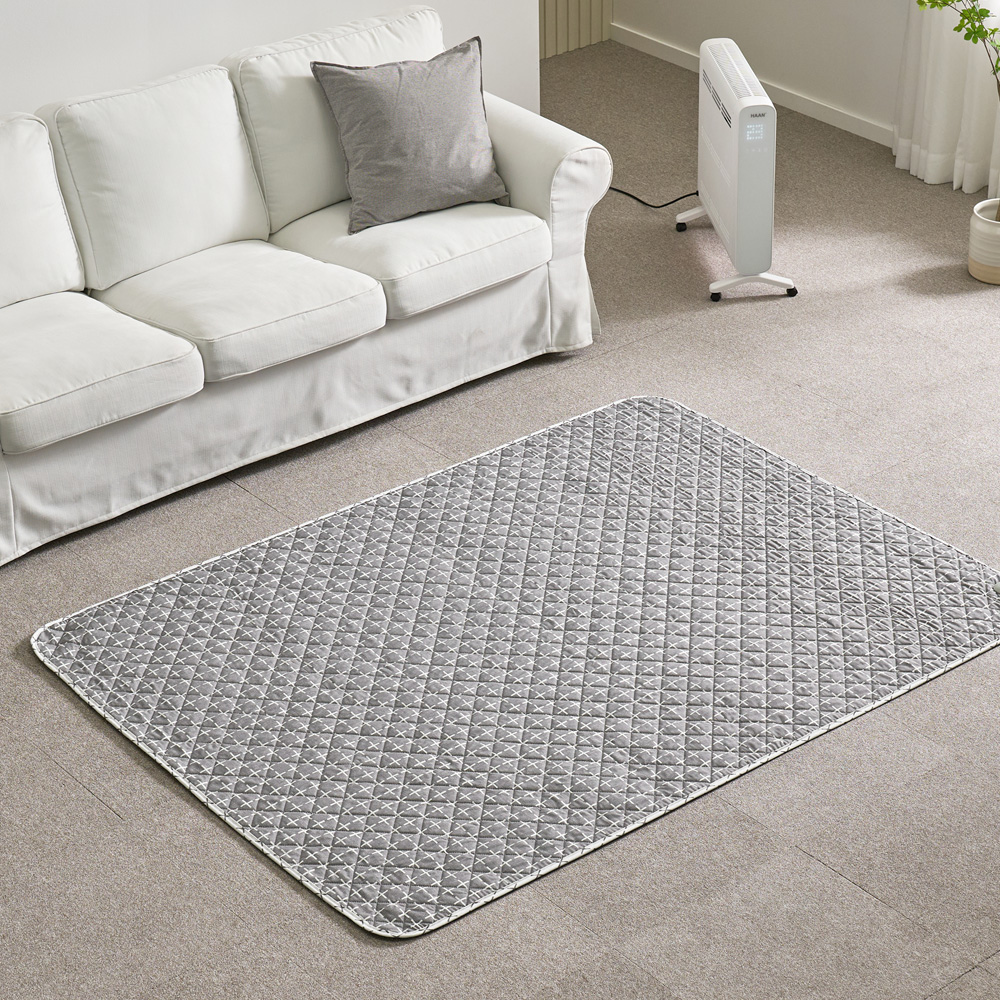 곰표한일 EMF 세미마이크로 항균 카본 탄소매트 플로우그레이 퀸더블 원난방