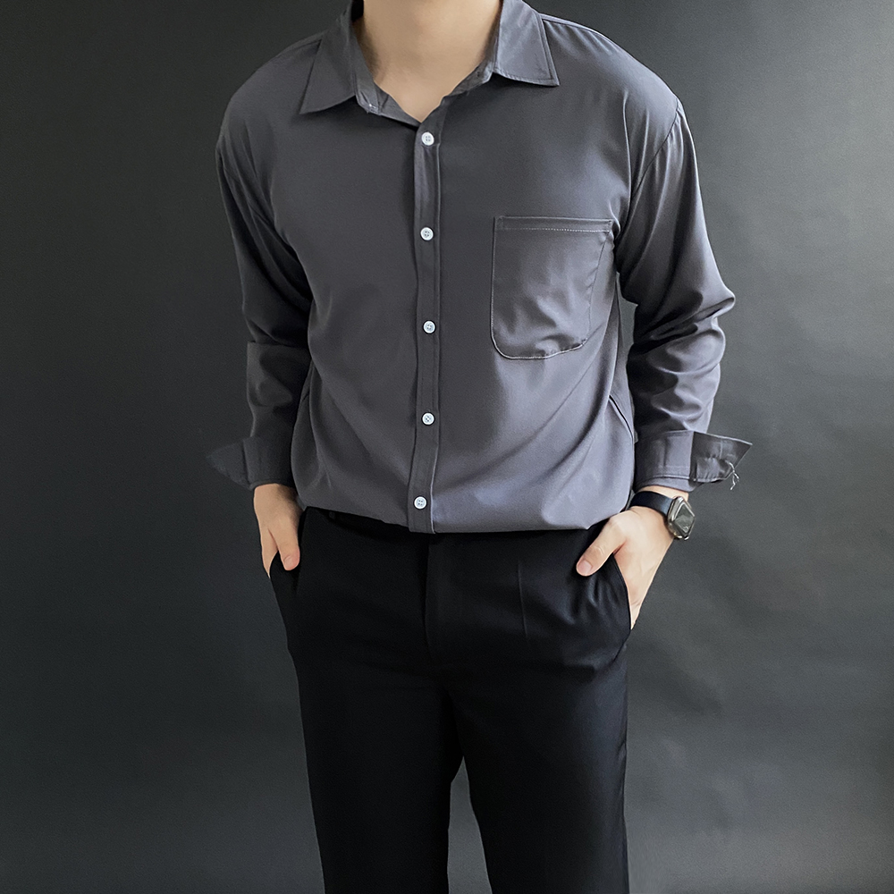 남성여름긴팔남방 남성여름와이셔츠 - 상세 이미지 3