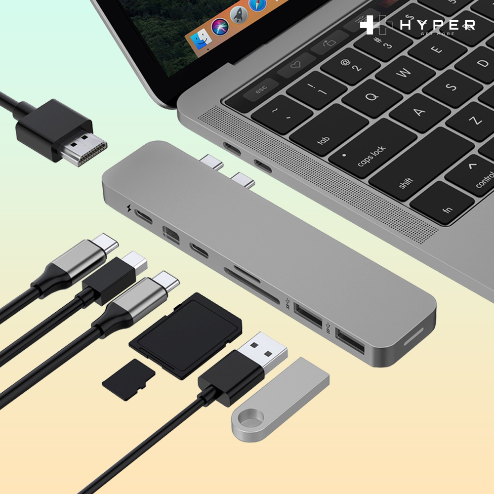 하이퍼드라이브 GN28D 멀티 맥북 에어 프로 hdmi 썬더볼트 USB 일체형 맥북허브