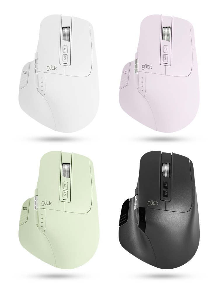 지클릭커 오피스프로 휠마스터 무소음 무선 마우스 딥그레이블랙