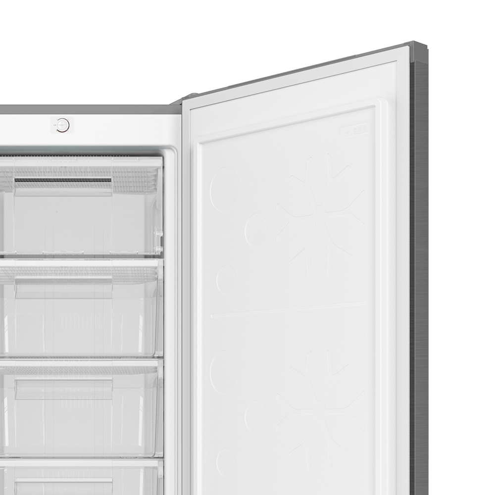 더함 소형 미니 냉동고 서랍형 스탠드 냉동고 메탈실버 177L