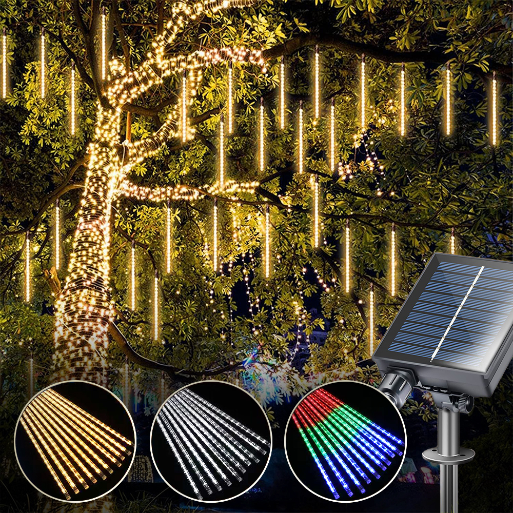 태양광 줄조명 태양열 전구 트리 수목등 야외 정원 테라스 라인 조명 스노우풀 30cm - 상품 이미지