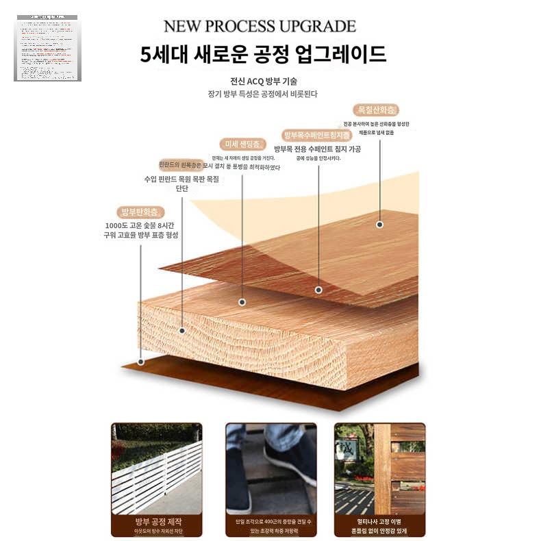 경계 조경 파티션 나무 펜스 사생활보호 테라스 - 상세 이미지 5