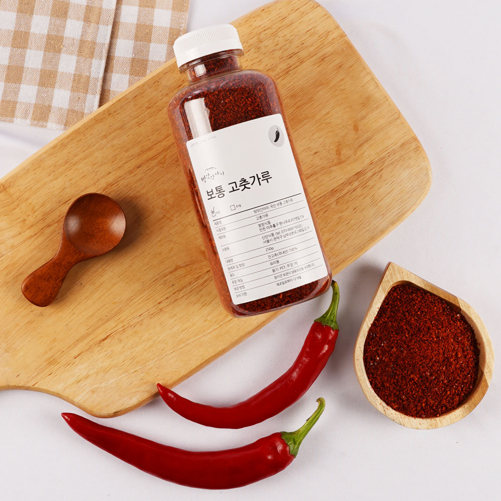 방앗간아이 국산 고춧가루 250g(보통 입자) 예쁜 용기 포장 맛있게매운 맛있는 고춧가루 - 상세 이미지 4