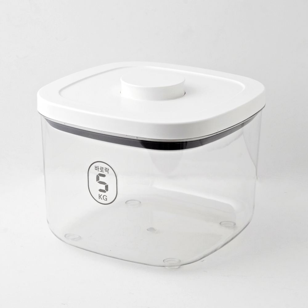 바로락 독일 코겔 진공 쌀통 원터치 진공 틈새 계량 밀폐 잡곡통 쌀보관함 5kg - 상세 이미지 5