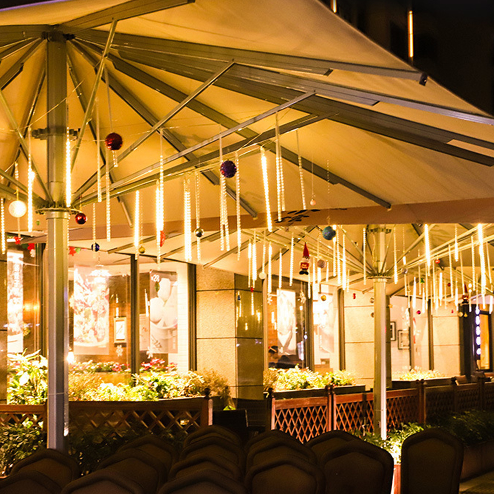 태양광 줄조명 태양열 전구 트리 수목등 야외 정원 테라스 라인 조명 스노우풀 30cm - 상세 이미지 3