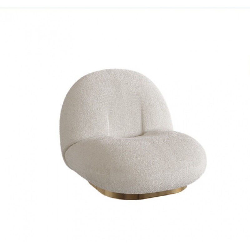 파샤 1인용 소파 라운지 구름 패브릭 체어 소파 고정형 양털 화이트