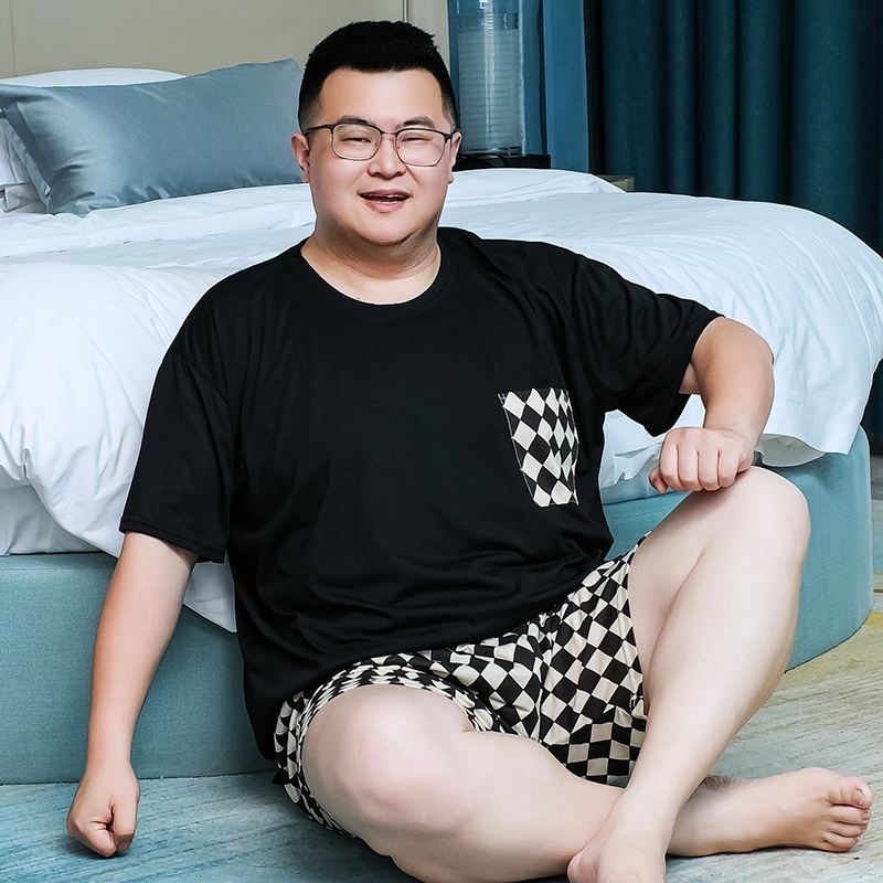 빅사이즈 여름 잠옷세트 남자 순면 홈웨어 반팔 반바지 뚱뚱남 파자마 편한 5XL까지 13종 상품 이미지