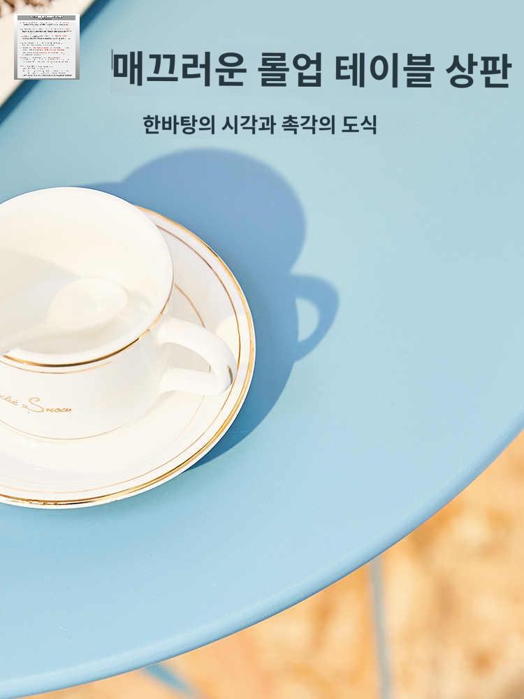 철제 테이블 세트 대기실 인테리어 정원 펜션 2인 실외 - 상세 이미지 4