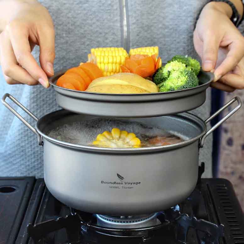 티타늄 코펠 식기 캠핑 A세트 키녹스 벨락 야연냄비