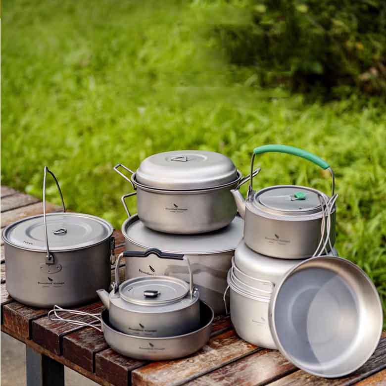 티타늄 코펠 식기 캠핑 A세트 키녹스 벨락 야연냄비