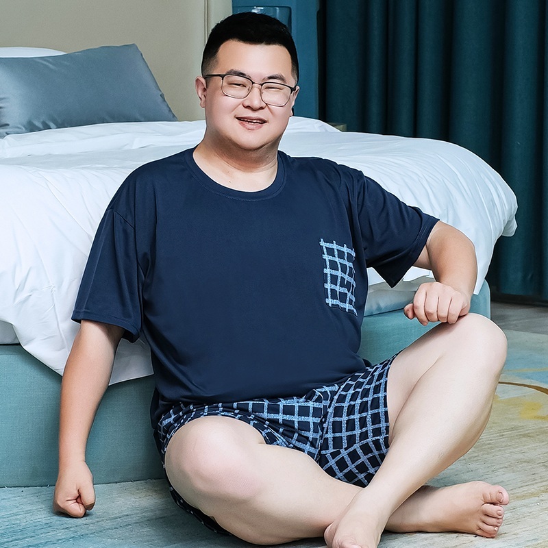 빅사이즈 여름 잠옷세트 남자 순면 홈웨어 반팔 반바지 뚱뚱남 파자마 편한 5XL까지 13종 상품 이미지