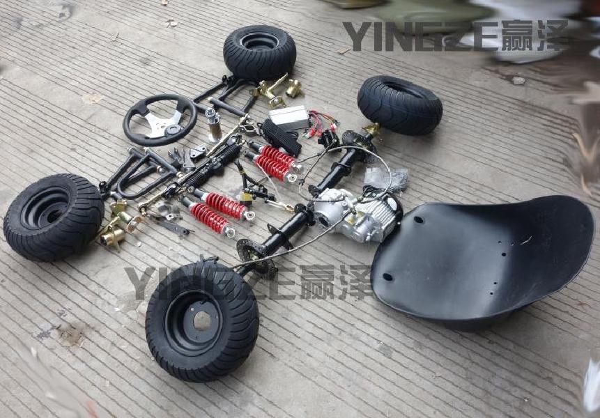 고카트 만들기 키트 타이어 액슬 부품 DIY 전동 스티어링 프레임 4륜 48V500W (라이트 타이어+쿠션+컨트롤러) - 상세 이미지 5
