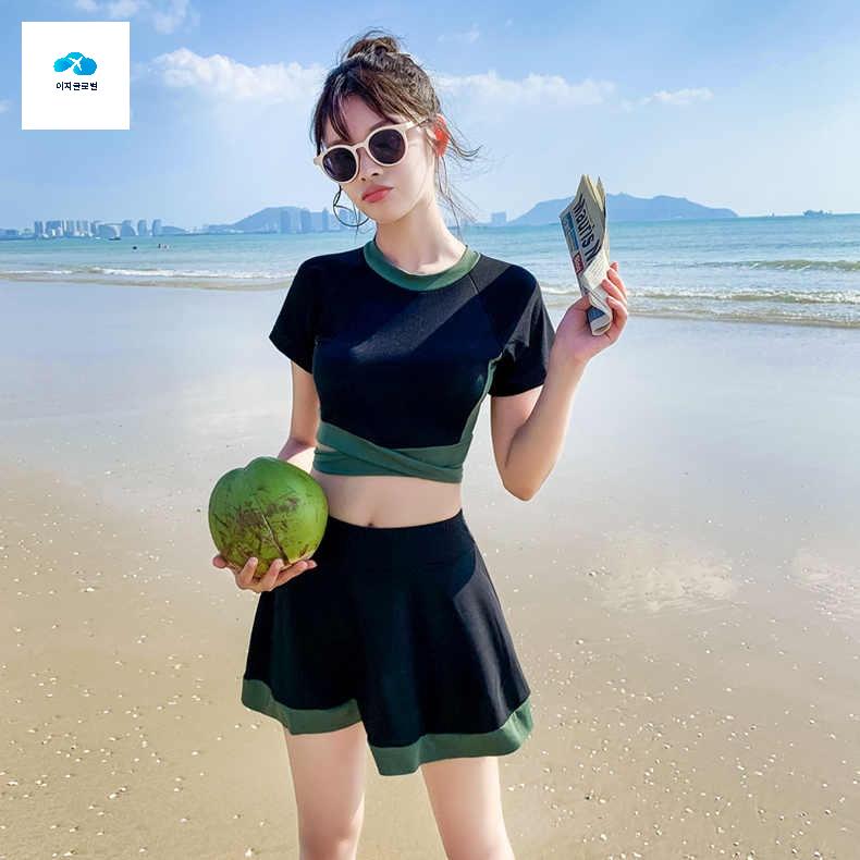니트모노키니 수영복 다낭 키큰여성 수영복여성 - 상품 이미지