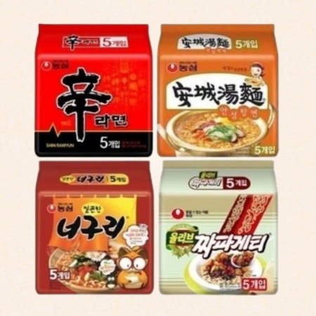 농심협력사 농심 신라면 안성탕면 너구리 짜파게티 40개세트