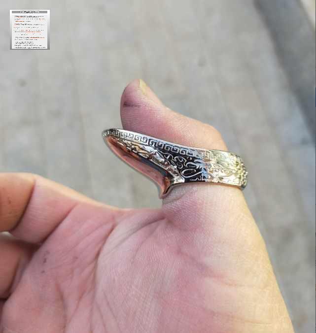 암깍지 엄지손가락 핑거가드 수작업 국궁깍지 활깍지 - 상품 이미지